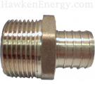 1" PEX x MPT Brass